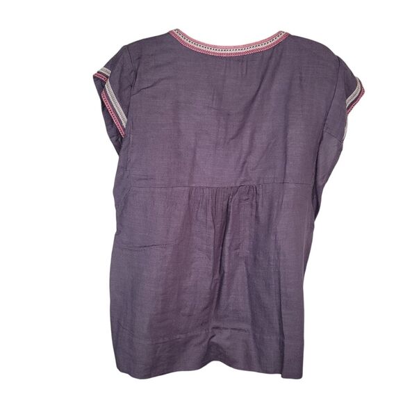 Lucky Brand Nwot Boho embroidered flutter sleeve top Medium - Picture 2 of 7